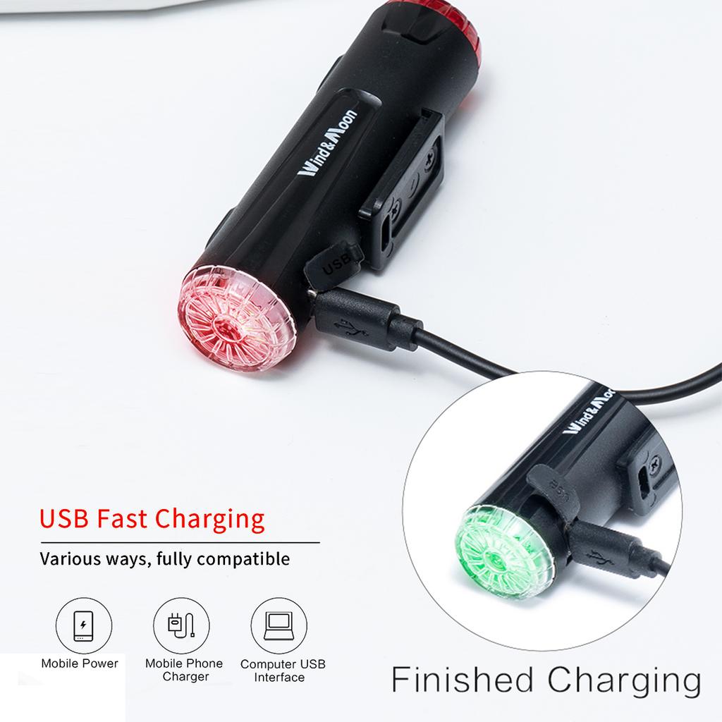 Фонарь для велосипедного шлема 2 в 1, фара для велосипедного шлема, задний фонарь, переднее и заднее освещение для велосипеда, перезаряжаемый, предупреждение на 360 °, IP66, водонепроницаемый, поворотный через USB