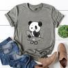 Summer Panda T Shirts Fashion Cartoon Printed Casual T-shirt Panda Makeup Funny Tee Blouse