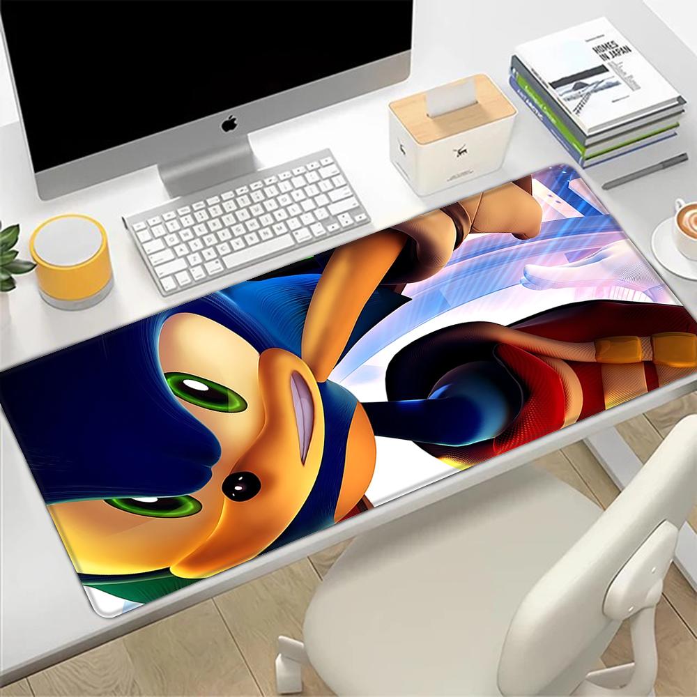 Cute Sonics The Hedgehogs Mousepad HD Printing Computer Gamers Locking Edge Nonslip Mouse Pad XXLxcm Keyboard PC Desk Pad