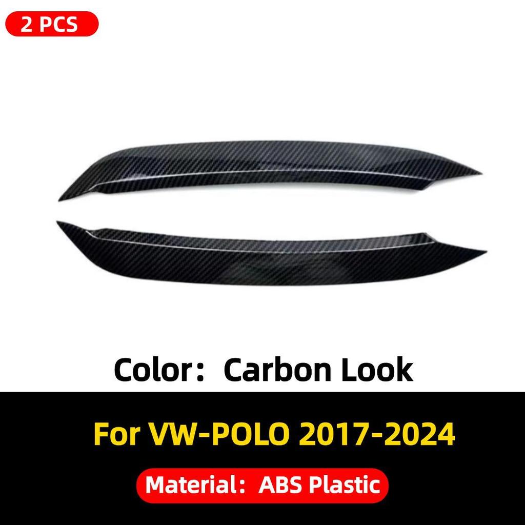 Декоративная накладка-«бровь» на фару и задний фонарь Volkswagen POLO 2017-2024