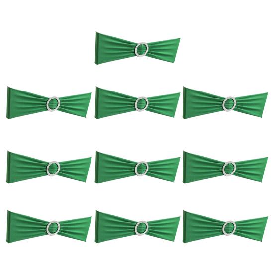 10 шт. чехлов на спинки стульев, однотонные, с круглой пряжкой, эластичные, многоразовые