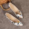 Fashion Plus Size Women's Shoes Slip On Women's Flats Hot Sale Daily Flats Women Print Pointed Toe Shallow Soft Bottom Shoes Women