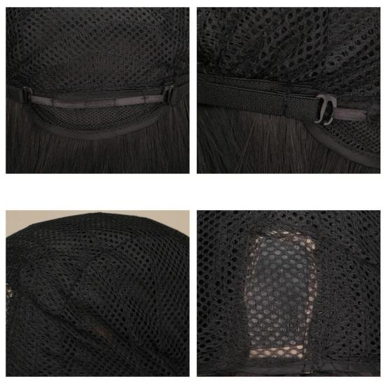 Женский длинный прямой парик, средняя часть, натуральные термостойкие высокотемпературные волокна, женские черные, коричневые синтетические волосы