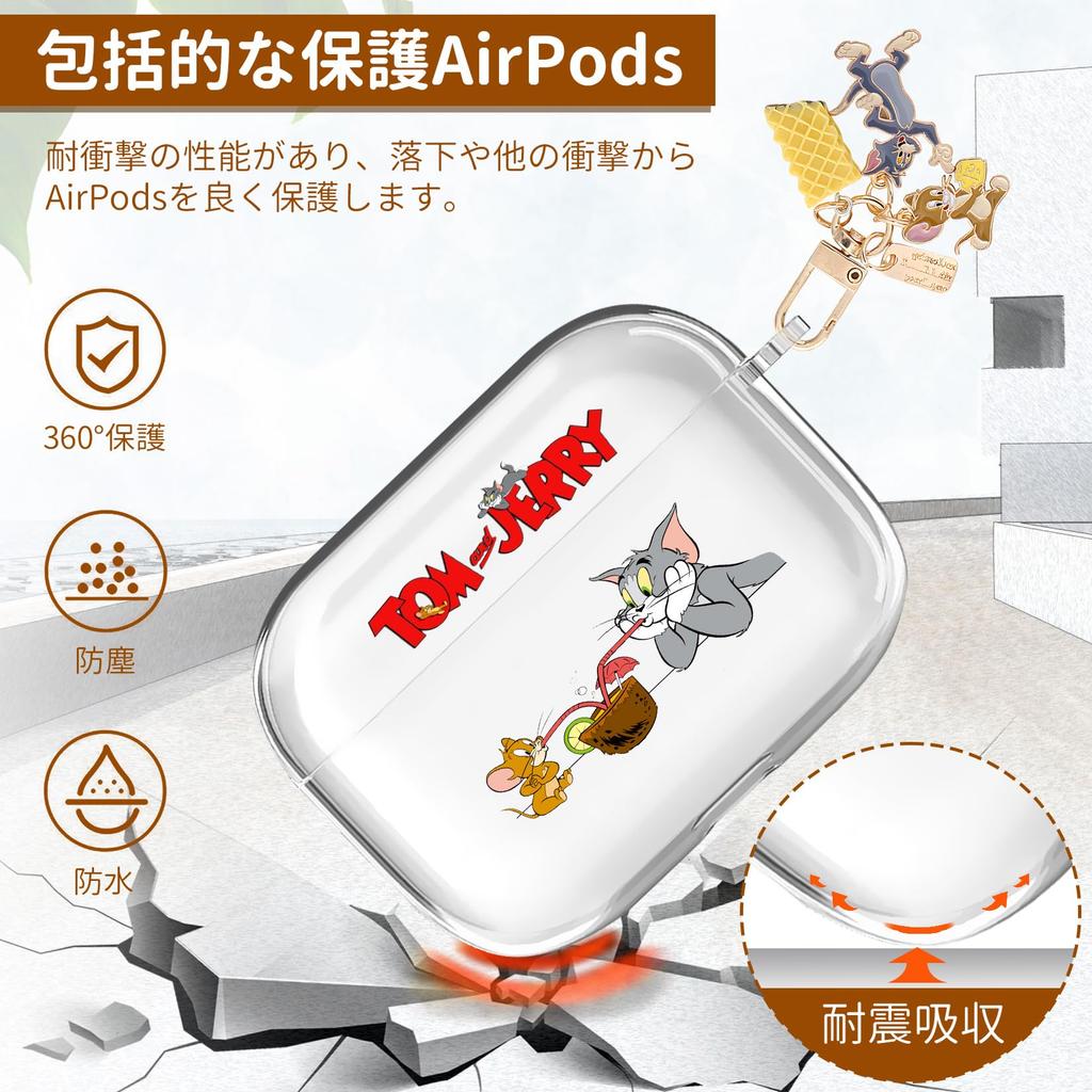 AirPods Pro2 Case AirPods Pro 2nd Generation Case Transparent Character TPU Cover Cute Stylish AirPods Pro 2 Case Apple Earphones Protective Case
