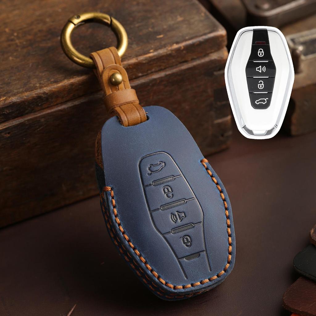 Чехол для ключа Chery Jetour X90Plus/X70Plus из кожи - аксессуар для модели 2023 года