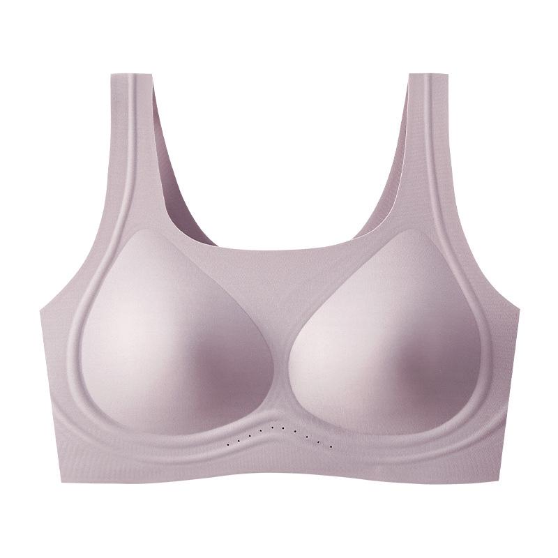 Liquid foundation, milk leather underwear, women's small breasts gather, anti-sagging, invisible and seamless, beautiful back bra, integrated summer