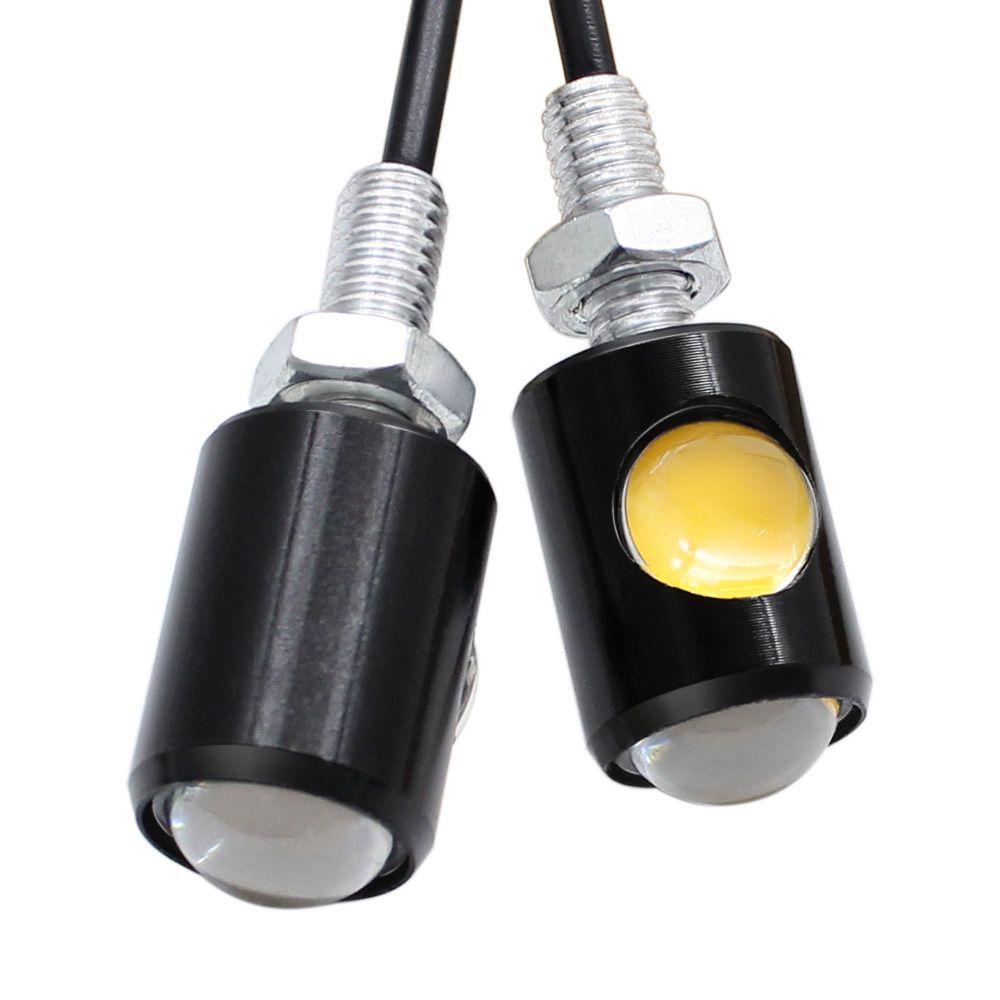 installation Eagle Eye Shape License Plate Light Motorcycle Signal Lamp Turn Indicator LED Bulb