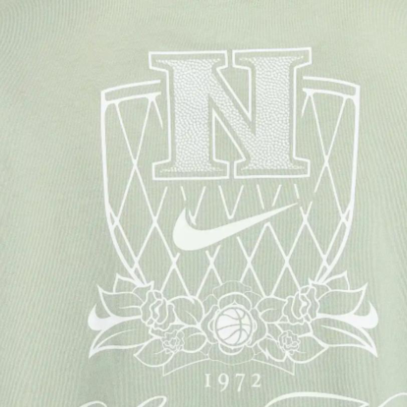 Nike 1972 Crew Neck Letter Print Long Sleeve T-Shirt Women Tops Horizon-Green HF3260-370