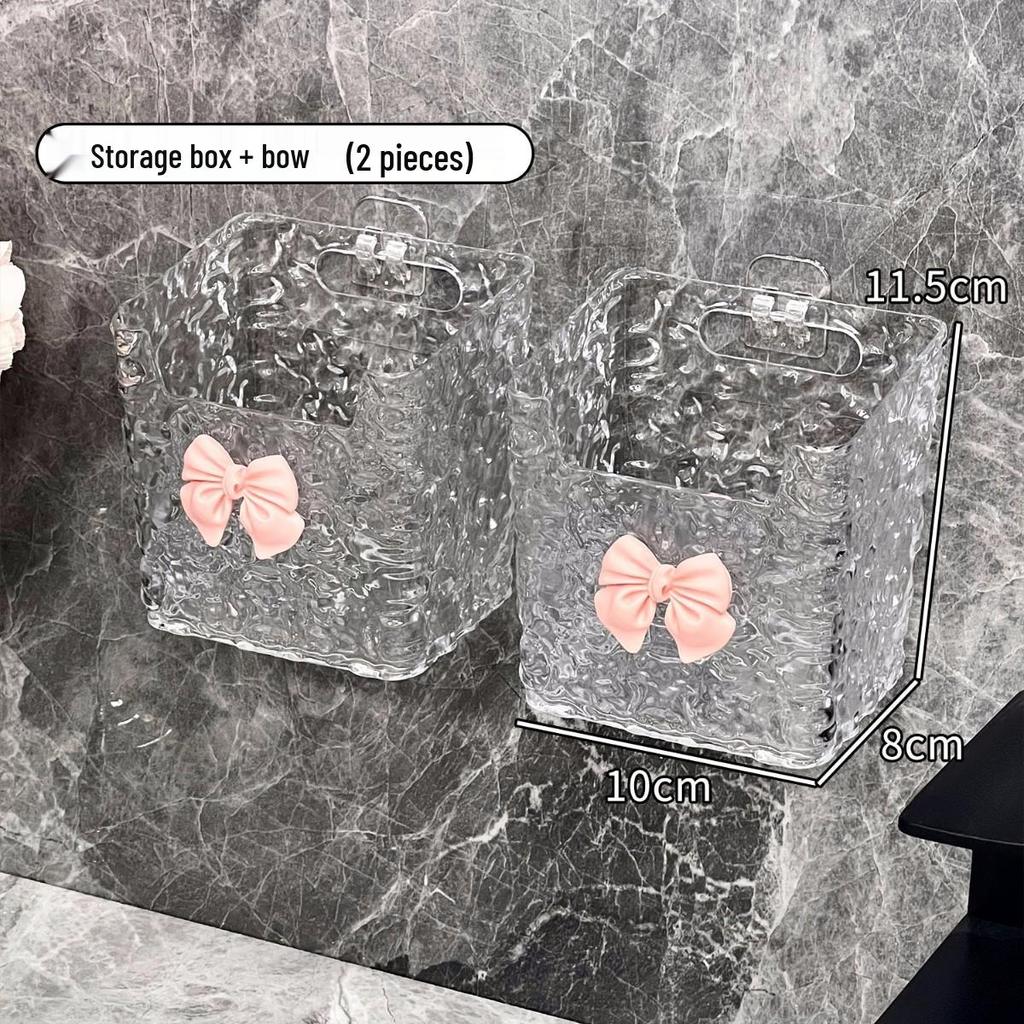 Wall-Mounted Washcloth and Toothbrush Holder - Punch-Free Storage Box