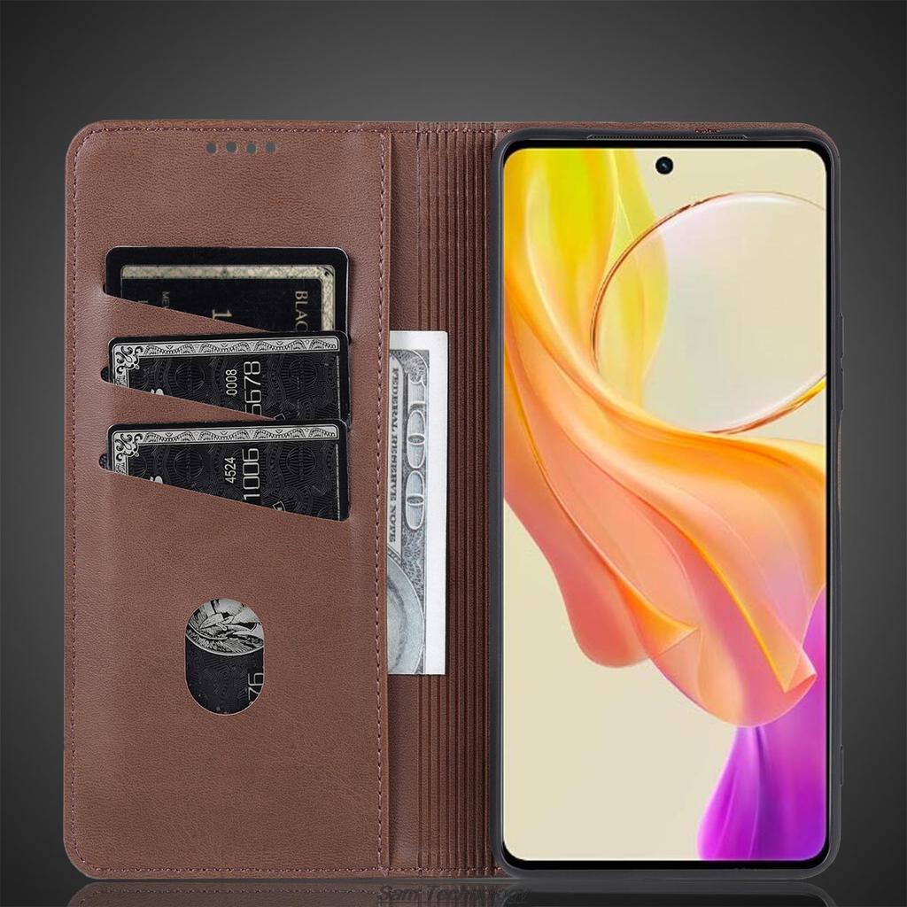 Роскошный магнитный адсорбционный кожаный чехол для Vivo Y36 4G / Y36 5G 6.64" откидной защитный чехол Capa Fundas Coque