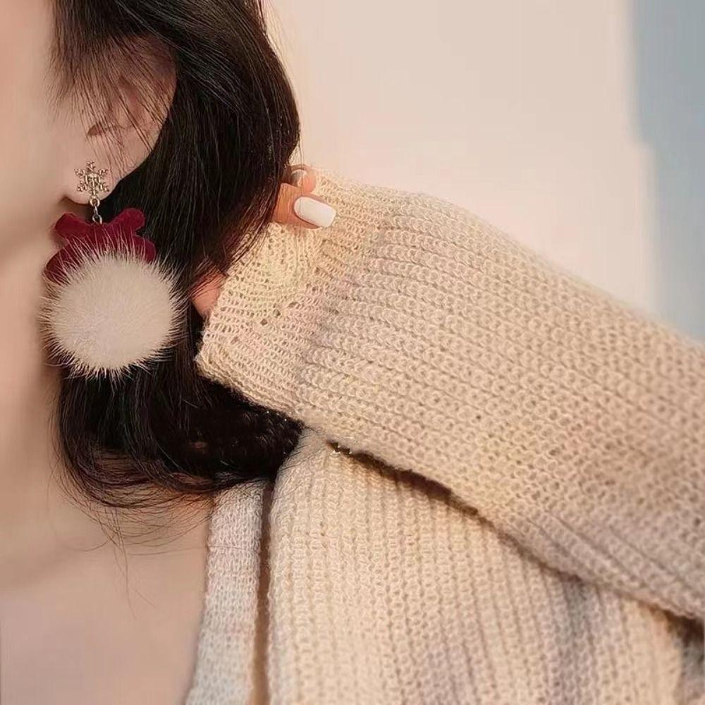Zinc Alloy Stud Earrings Red Color Tassel Earrings Fashion Bowknot Earrings Jewelry
