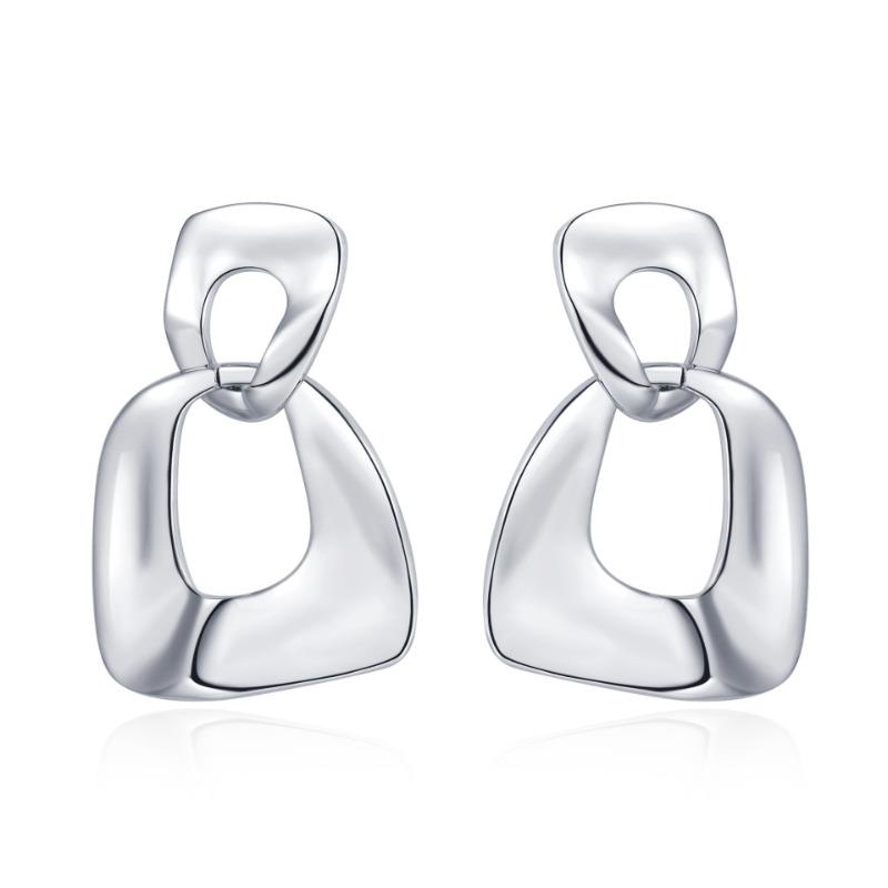 Модные металлические золотые серьги для женщин с модным темпераментом, индивидуальные серьги Ins