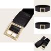 Vintage In Spired Slim Fit Leather Waist Belt With Metal Clasp For Women Dresses And Fashion