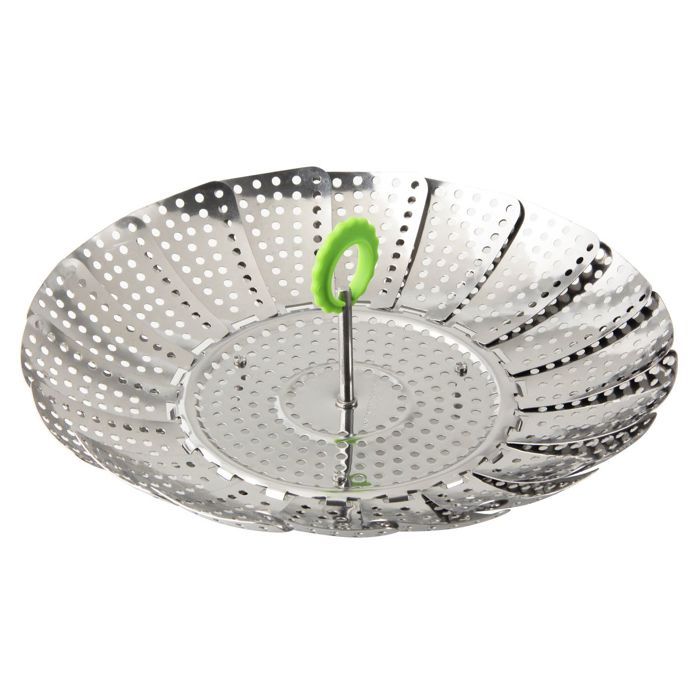 Panier vapeur - Fackelmann - 42489 - Inox dépliable - 14 à 24 cm - Cuisson à la vapeur