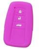 Силиконовый чехол для смарт-ключа IKT для автомобилей Toyota, 3 кнопки, светло-фиолетовый, Corolla Cross,