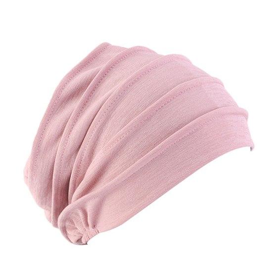 Fashion Clothes Women Elastic Turban Beanie Soft Cotton Muslim Head Wrap Chemo Hat