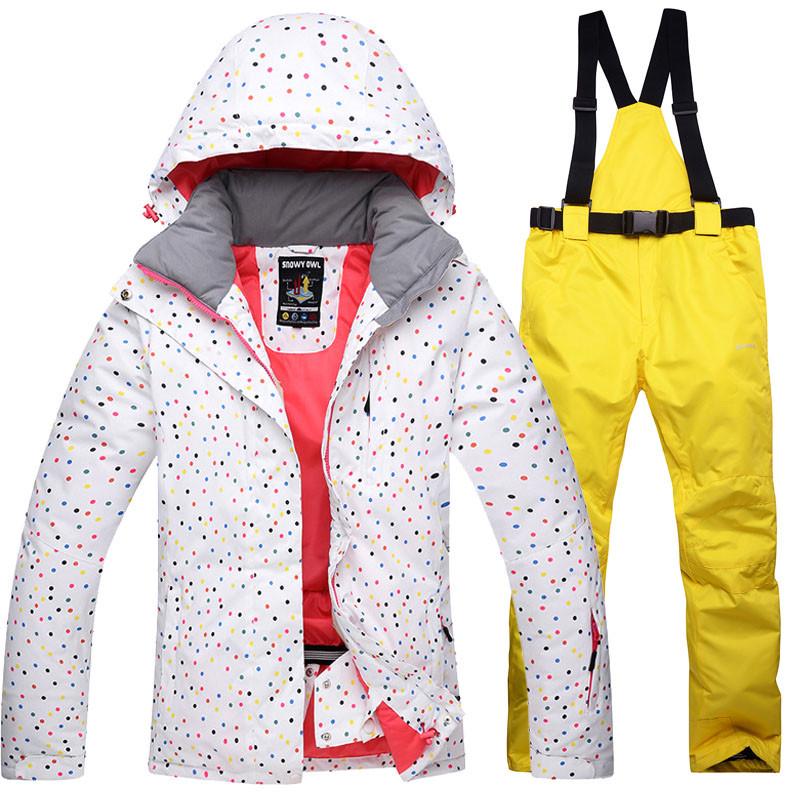 Зимний мужской и женский лыжный костюм, уличный теплый ветрозащитный водонепроницаемый костюм для катания на лыжах, сноуборде, мужская и женская лыжная куртка, лыжные штаны, зимний комбинезон