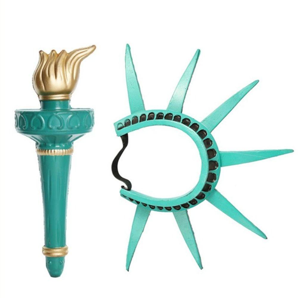 Luminous Freedom Statue Headband Masquerade Party Cosplay Events Accessories Party Supplies