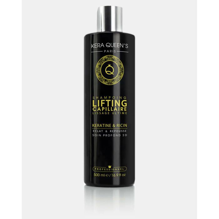 Kera Queen's Kératine & Ricin Lifting capillaire soing profond 3D Shampoing 500ml
