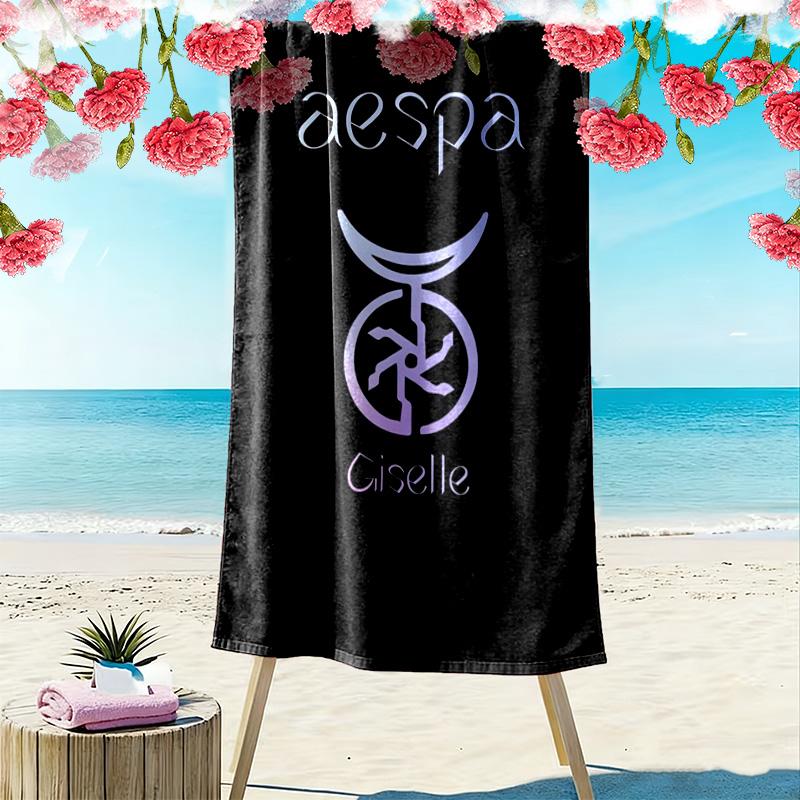 Aespa Ciselle: Mystical Harmony beach towel Portable for travel Outdoor camping swim seaside Outdoor pool towel Fashion Comfort beach towel beach