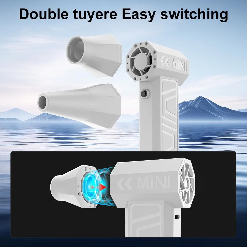 Мини турбовентилятор 130000 об/мин, мощный воздуходув, регулируемая скорость ветра, зарядка Type-C, бесщеточный двигатель, турбовентилятор