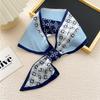 New Style Cross Shaped Small Scarf For Women In Spring Autumn Summer Fashionable Temperament Tied Bag Headband Decorative Scarf