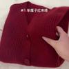 Heavy Beautiful Angora Red Sweater Jacket Women's Winter Senior Sense Super Good-looking Knitted Cardigan Top