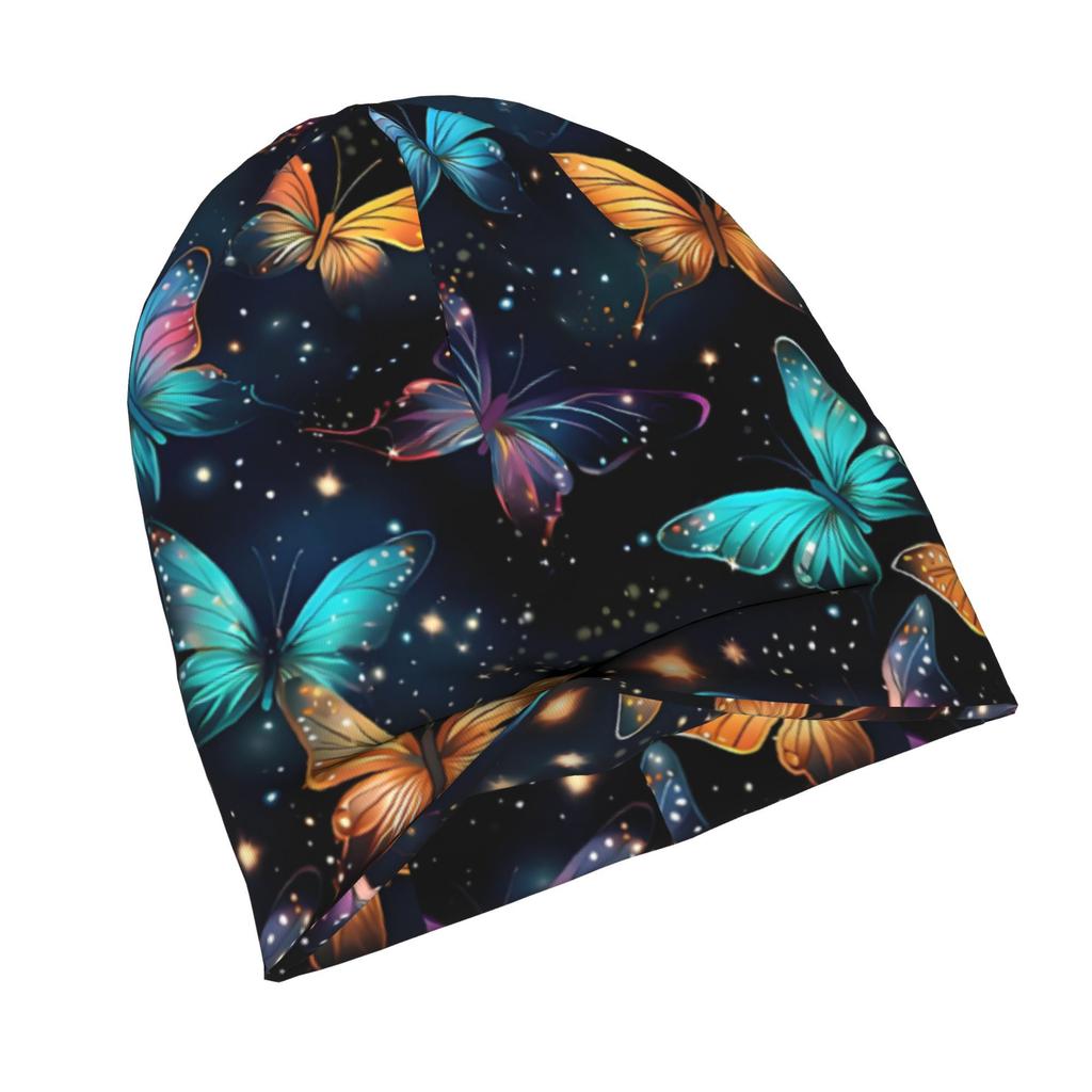 Colorful Butterflies Adult Fashion Beanie That Transitions Effortlessly from Morning Commutes to Evening Walks While Maintaining a Clean Urban Look