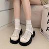 Versatile Bow Thick Sole Heightening Mary Jane Single Shoes Internet Celebrity Fashion Japanese Jk Uniform Small Leather Shoes Women 2025