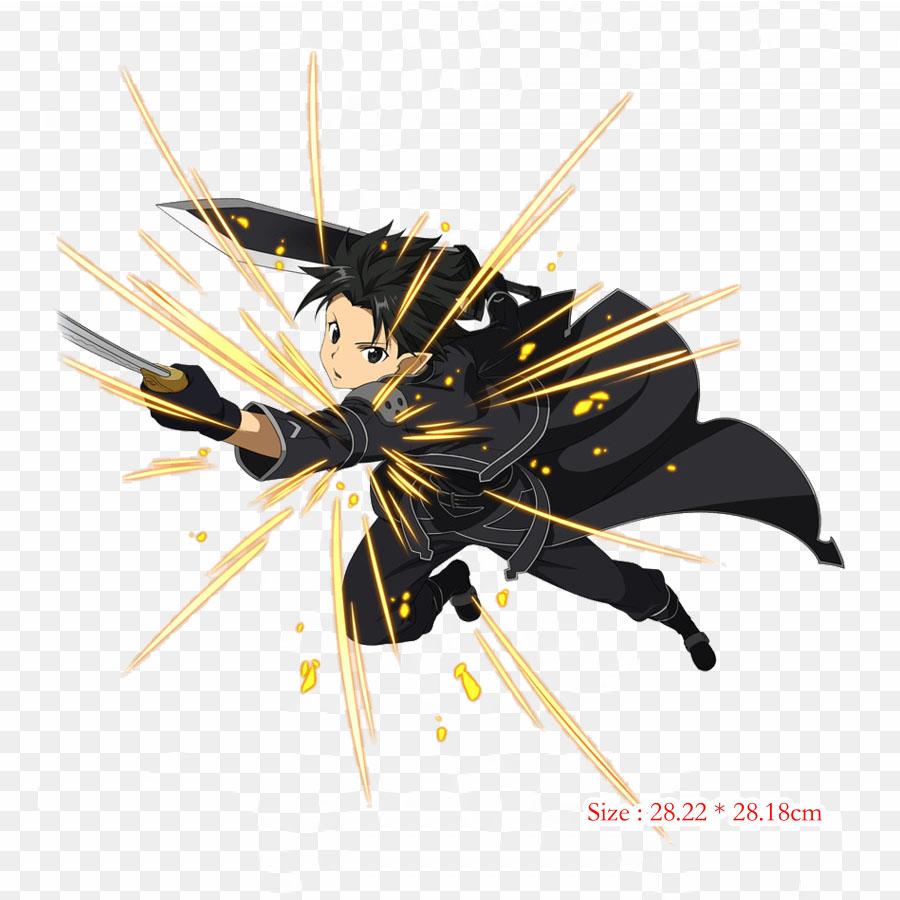 Membrane Winged Insect Kirito Asuna Iron On Patches For Clothing Applique Stickers On Clothes Heat-Sensitive Custom Patch