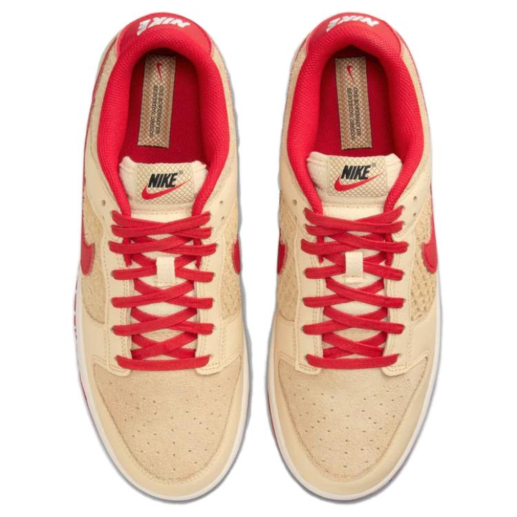 Nike Мужские кроссовки Dunk Low Strawberry Waffle Tan Pale-Vanilla University-Red HJ9100-294
