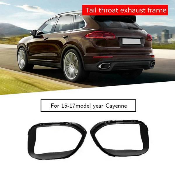 Compatible Tailpipe Exhaust Trim for 2015-2017 Porsche Cayenne 958 (Pair)