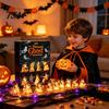 Seasonal Halloween Display Advent Calendar 2026, 24 Days Patchwork Ghost Countdown Box Set, Lightweight Decor Flat Acrylic Hanging Ornaments