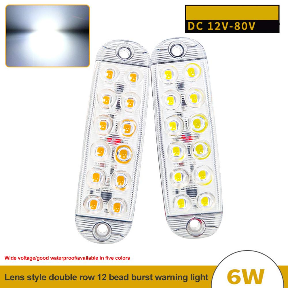 12 Led Strobe Side Warning Light Strobe Grille Flashing Lightbar Car Truck Signal Lamp 5 Colors Choose Traffic Light 12V - 24V