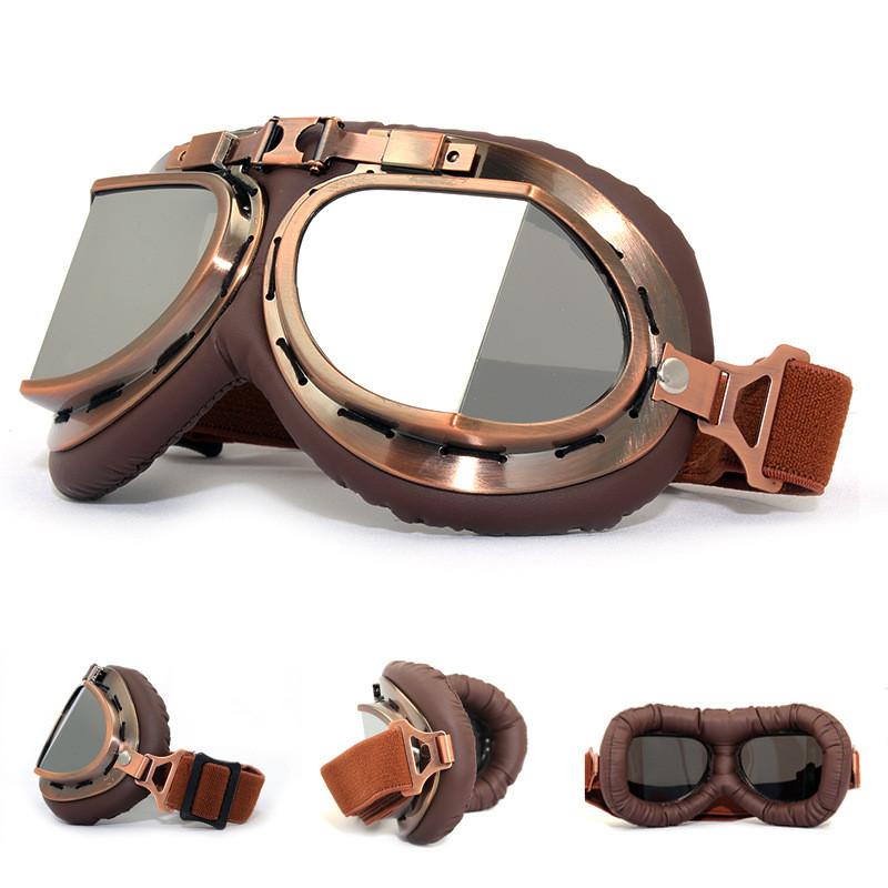 Harley Retro Copper Style Motorcycle Goggles With Adjustable Nose Pads For Outdoor Riding Enthusiasts
