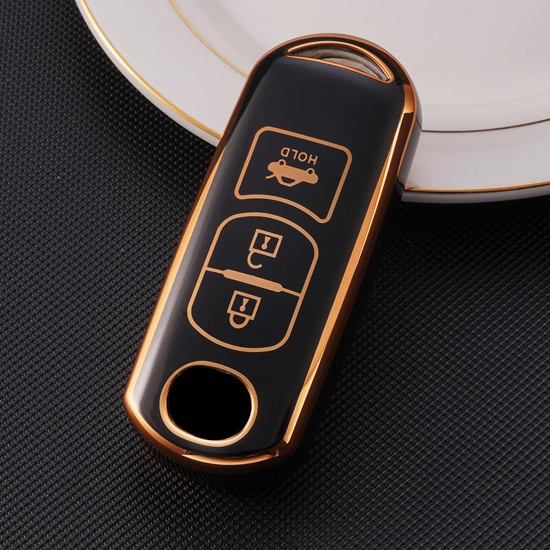 2/3/4 Buttons TPU Car Key Cover Key Case for Mazda 2 3 6 Axela Atenza CX-5 CX5 CX-3 CX-7 CX8 CX-9 2016 2017 2018 Auto Bag Keychain Accessories