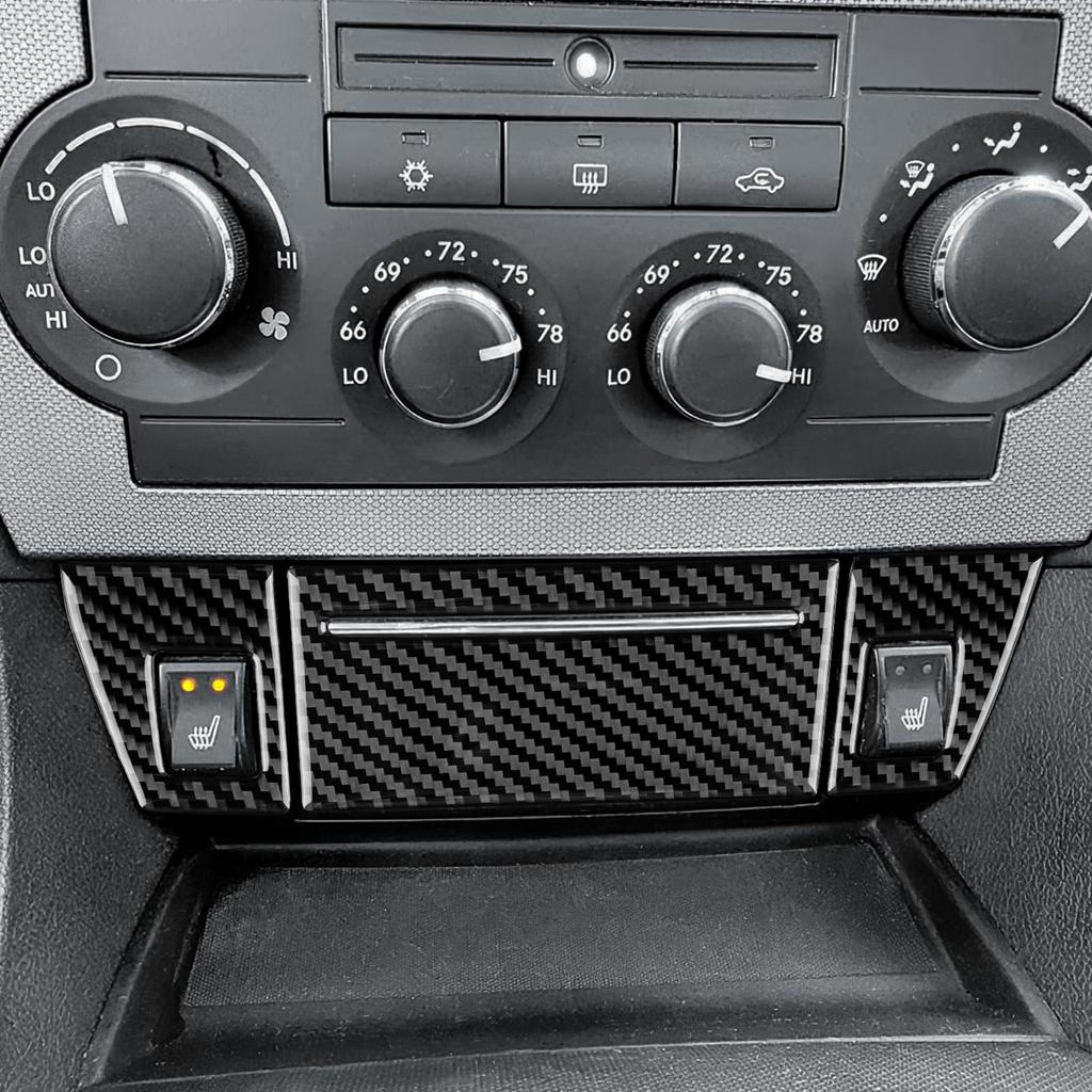 AIRSPEED Carbon Fiber Interior Custom Accessories for Chrysler 300C Generation Ashtray Box Cover Sticker Trim Garnish Stylish Interior Panel for