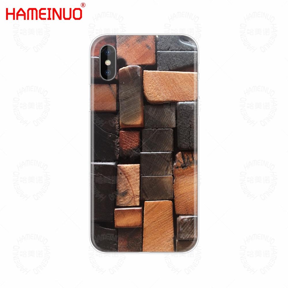 Чехол для мобильного телефона HAMEINUO с текстурой дерева, чехол для iPhone X 8 7 6 4 4S 5 5S SE 5c 6s plus