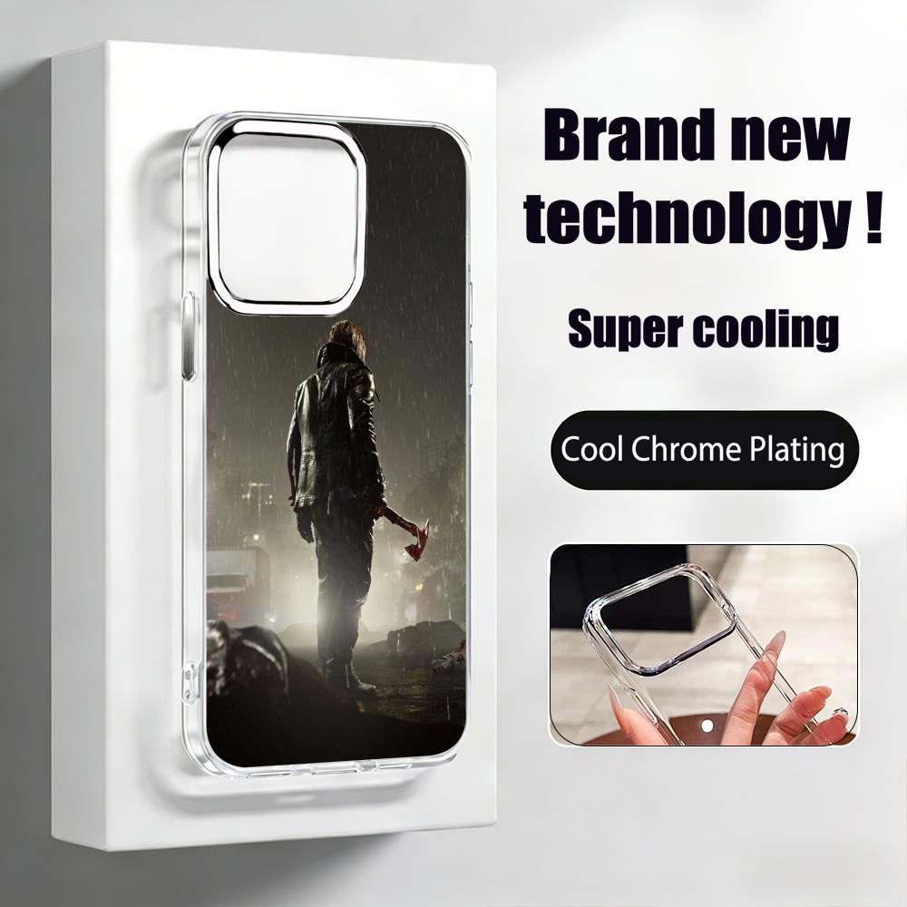 Чехол для телефона Resident Evil Requiem Для iPhone17 air 16 15 14 13 12 11 Pro Max Plus Хромированная кнопка Кольцо для камеры Прозрачный чехол