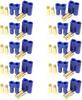 10 Pairs EC5 Male Female Connectors – High Conductivity for RC Models – Ideal for Lipo Batteries, Blue