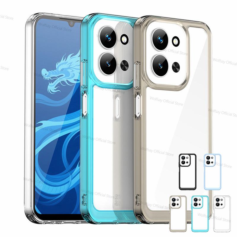 Для чехла Xiaomi Poco C85 Чехол Xiaomi Poco C85 Funda Прозрачный ПК + Силиконовый Ударопрочный Защитный Чехол для Телефона Для Xiaomi Poco C85