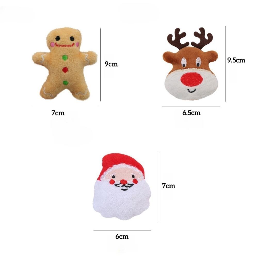 Cat Toys Christmas Elk Gingerbread Man Santa Claus Plush Cat Dogs Toys Interactive Play Cat Toys Self Hi Christmas Pet Supplies