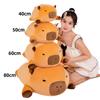 New 40-80cm Lying Capybara Animal Super Soft Dolls Throw Pillow Back Cushion Cartoon Toys Girls Boys Christmas Gifts Home Decor