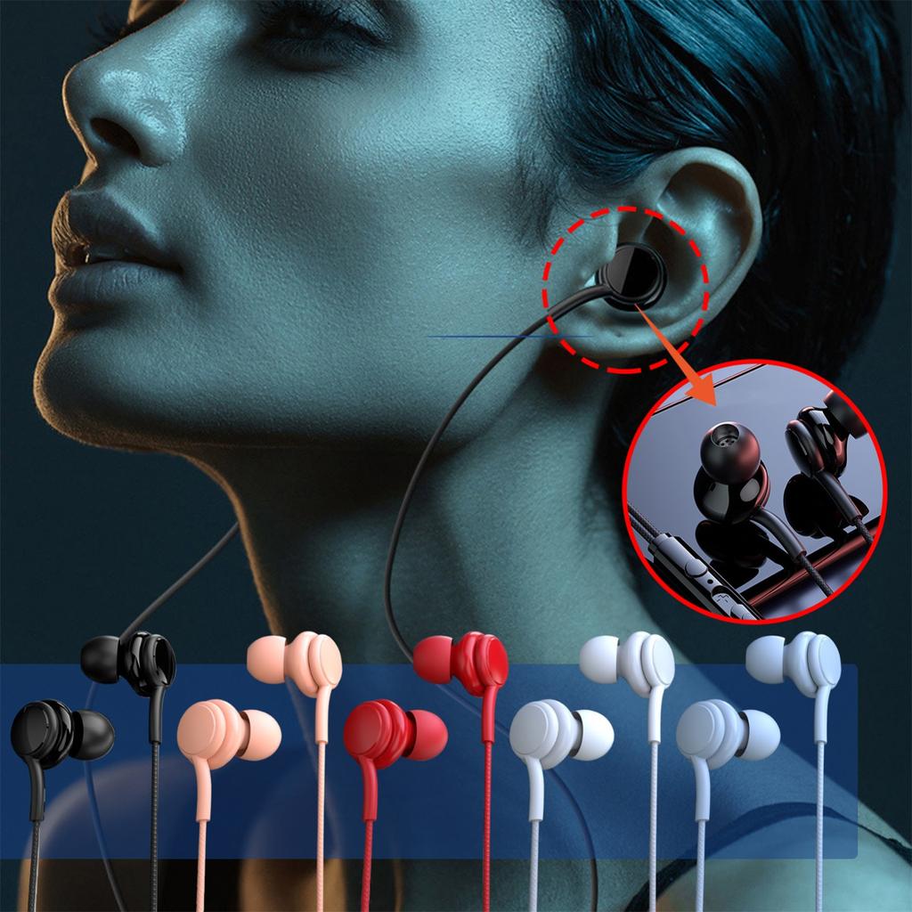3.5mm Wired Headphones With Bass Earbuds Stereo Earphone Music Sport Gaming Headset With Mic For  
