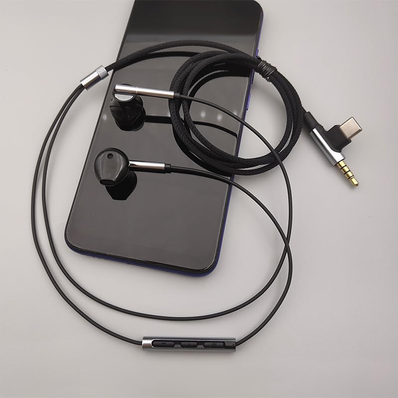Проводные наушники Yangoo с микрофоном, штекер Type C, двойной USB Type C, с высоким разрешением, регулировка громкости, удобные, совместимы с широким спектром устройств