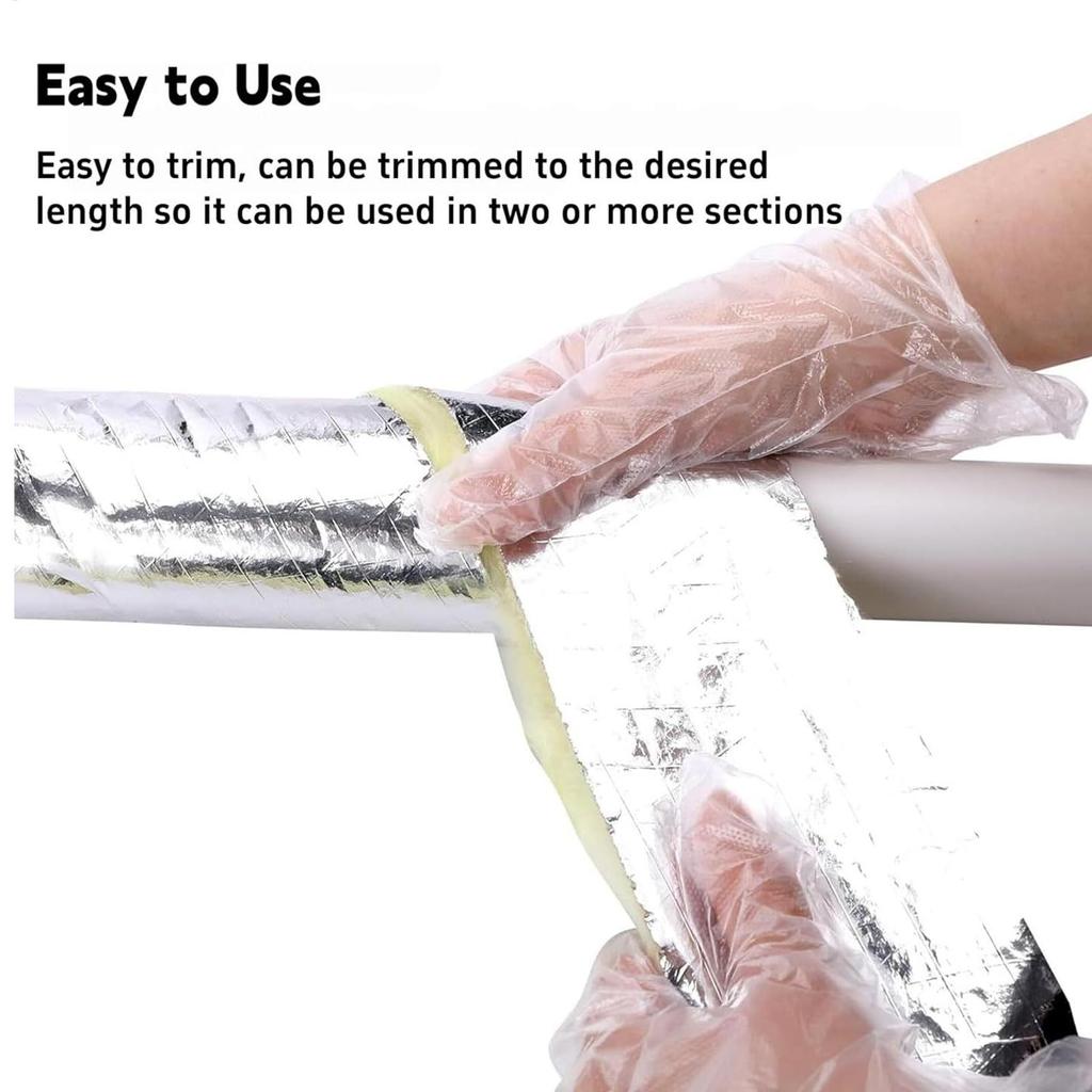 Изоляционная лента для труб 32,8 фута Огнезащитная защита Изоляционный рулон для ОВКВ Кондиционирования воздуха Промышленные трубопроводы Распределение горячей воды