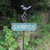 Durable Plant Support Stakes Retro Bird Garden Stake, Metal Sign Rustic Weather Resistant Yard Decoration with Stake for Flower Bed, Lawn Iron