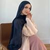 Luxury Chiffon Hijabs Breathable Women Cool Satin Smooth Crepe New Head Wrap