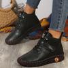 Fashion Boots Woman Winter 2024 New Fur Boots for Women Hand Sewing Thread Mom Cotton Shoes Light Soft Platform Ankle Boots Botas Mujer