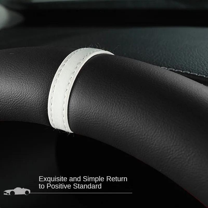 Microfiber Leather D Shape 38cm Car Steering Wheel Cover for Suzuki Swift 2017 2018 2019 2020 2021 2022 Sport Auto Accessories